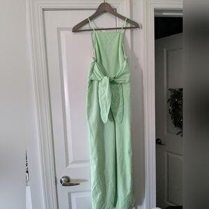 Camila Coelho Light Green Tie-Front Jumpsuit